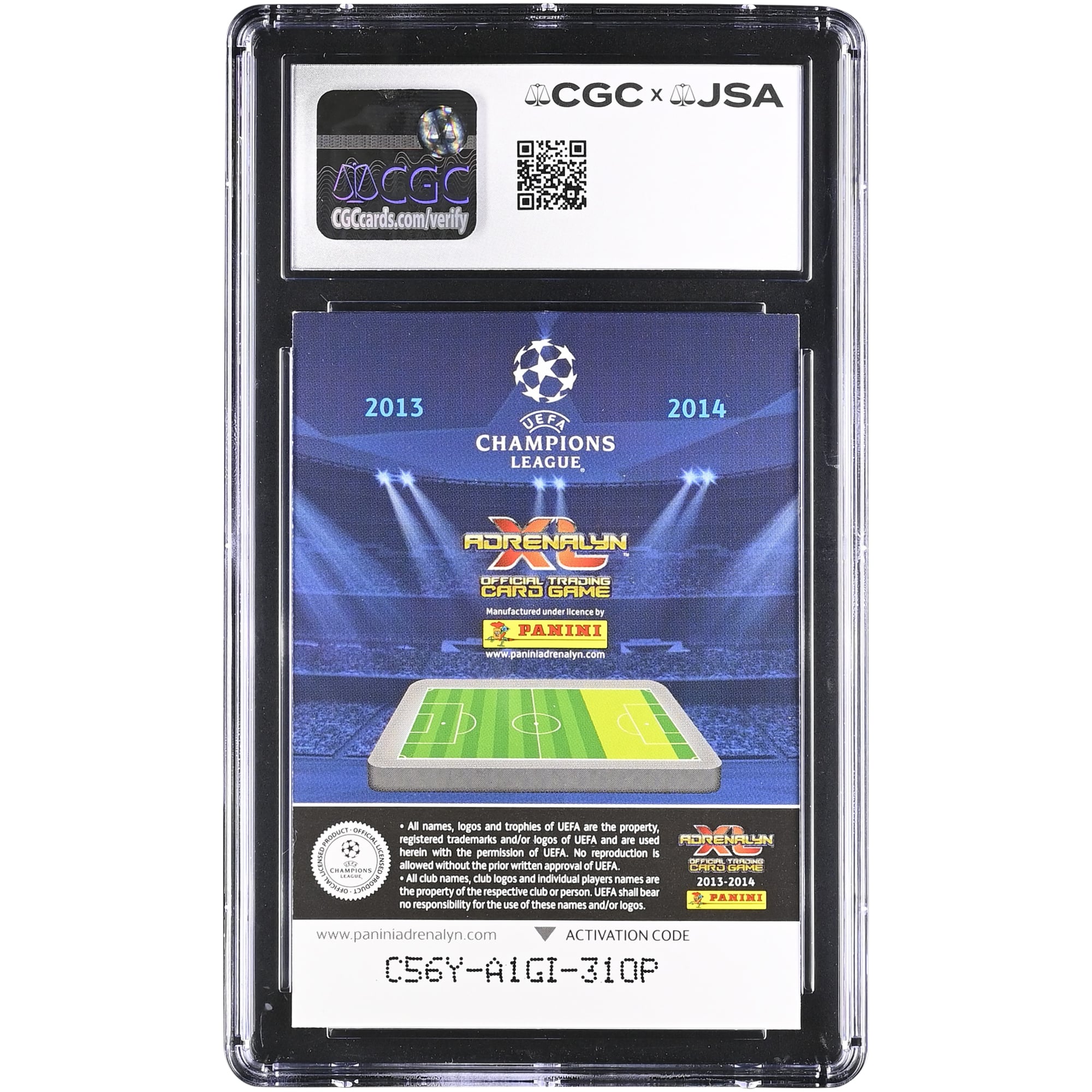 Fernando Torres Chelsea Autographed 2013-14 Panini Adrenalyn XL UCL #216 CGC Authenticated Auto 10 Card