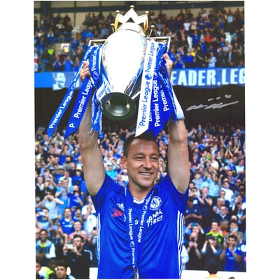 John Terry Chelsea FC Autographed 12" x 16" 2016-17 Premier League Champions Photograph