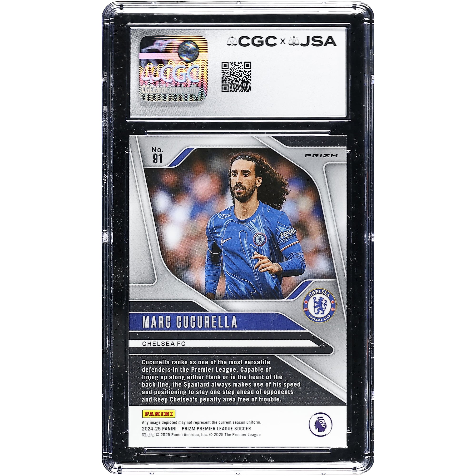 Marc Cucurella Chelsea Autographed 2024-25 Panini Prizm Premier League Breakaway #91 CGC Authenticated Auto 10 Card