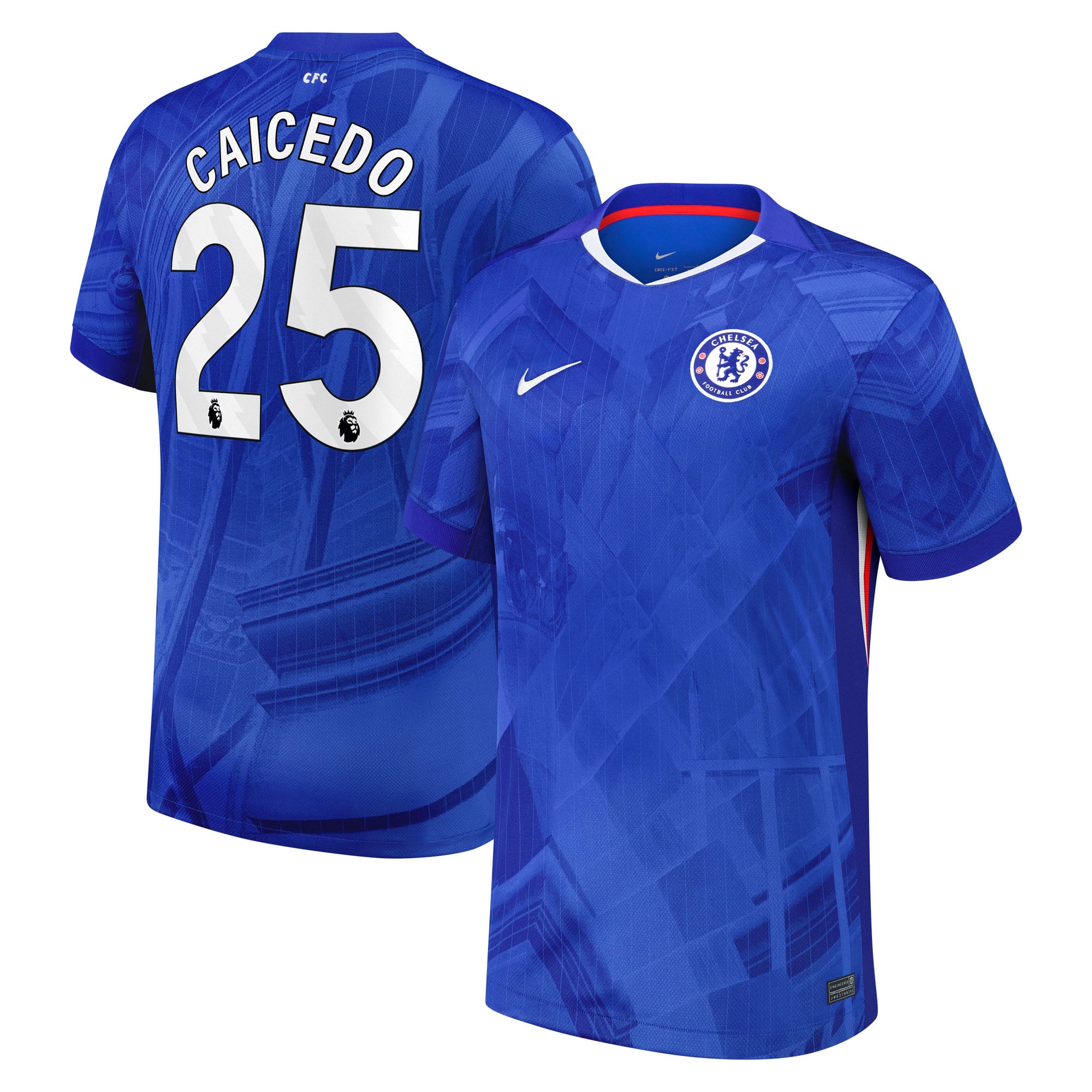 Maillot de joueur réplique domicile Nike Moisés Caicedo Chelsea 2025/26 bleu pour homme