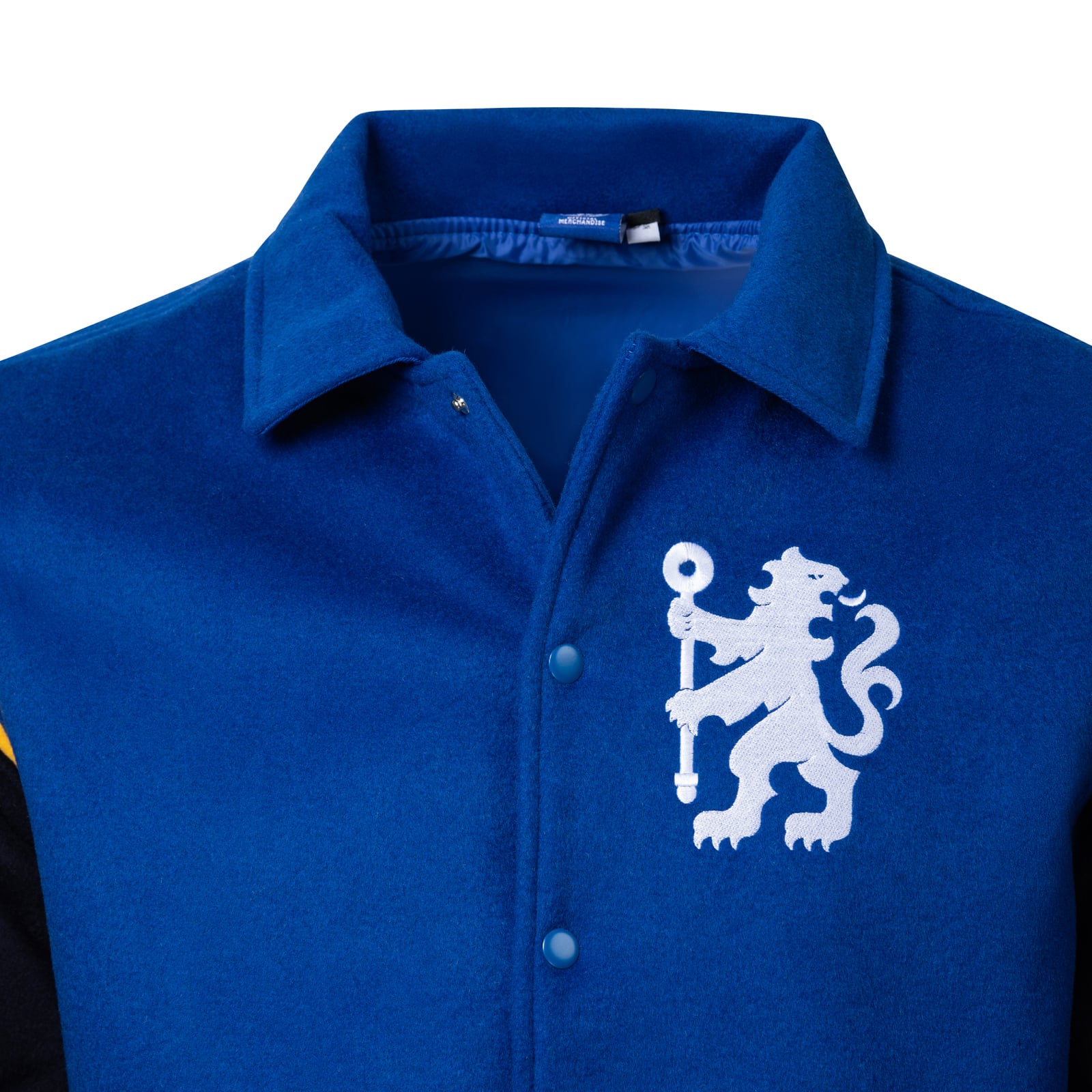 Veste universitaire Chelsea Victory bleue à boutons-pression pour homme, de marque Sport Design Sweden.
