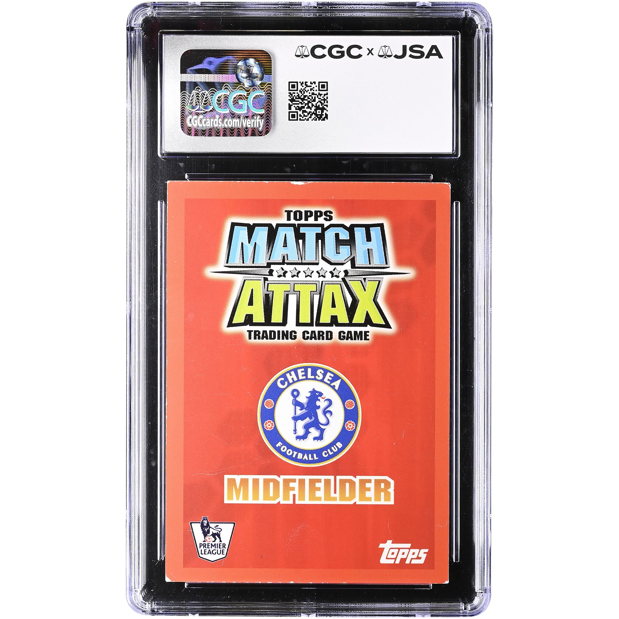 Michael Ballack Chelsea Autographed 2007-08 Topps Match Attax English Premier League #NNO CGC Authenticated Auto 10 Card