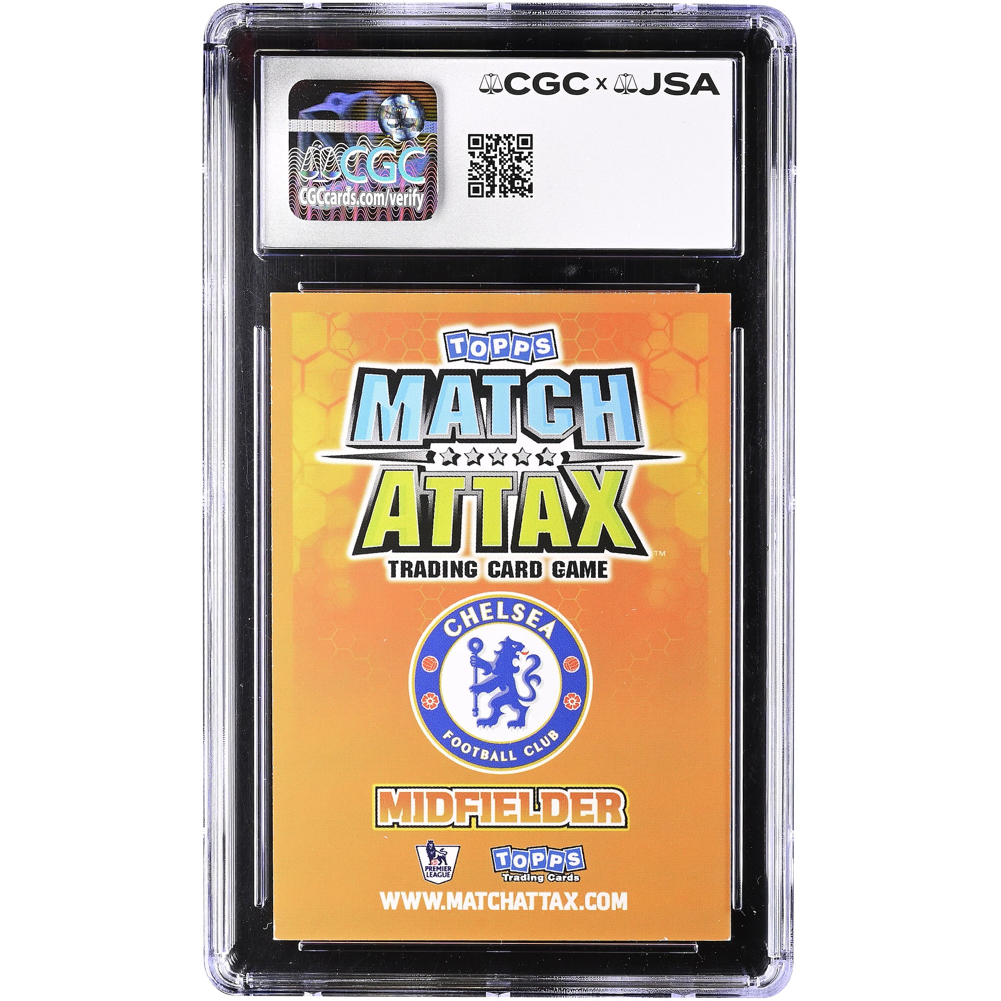 Michael Ballack Chelsea Autographed 2009-10 Topps Match Attax Premier League #NNO CGC Authenticated Auto 10 Card