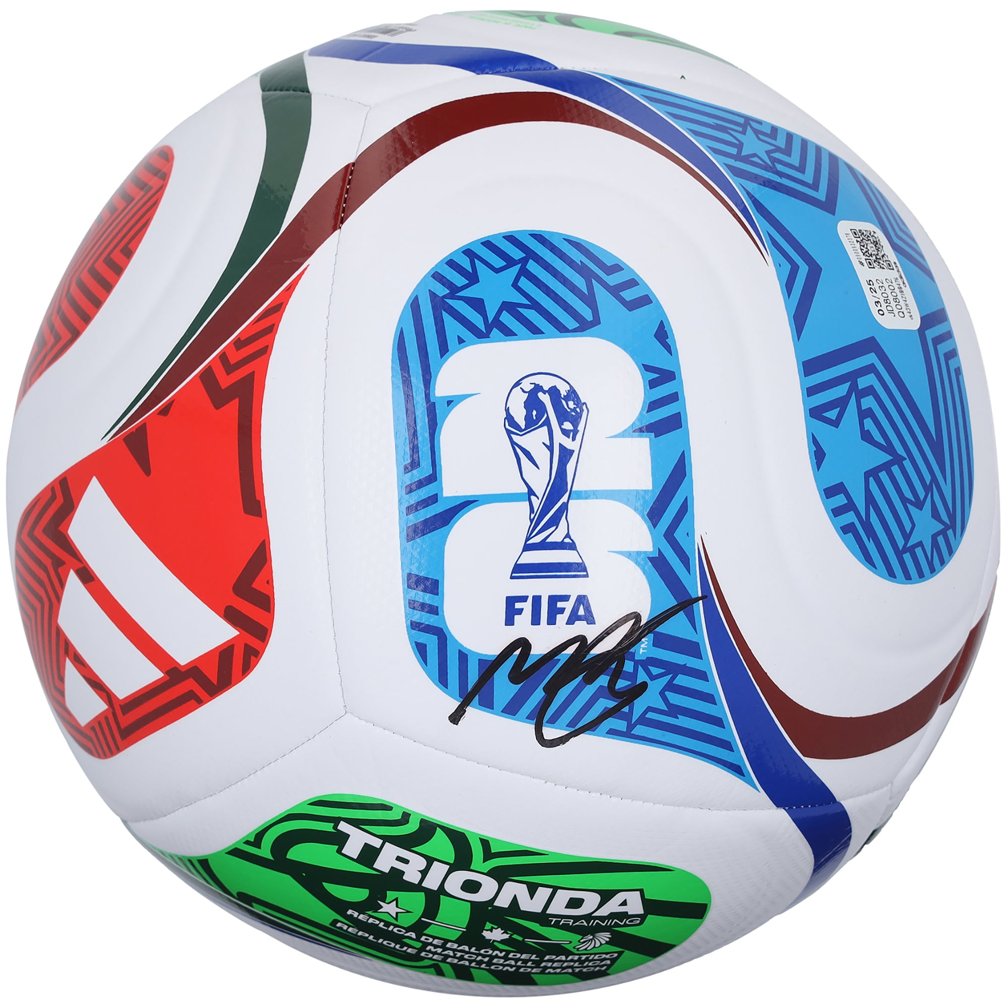 Moisés Caicedo Chelsea Autographed 2026 FIFA World Cup Trionda adidas Soccer Ball