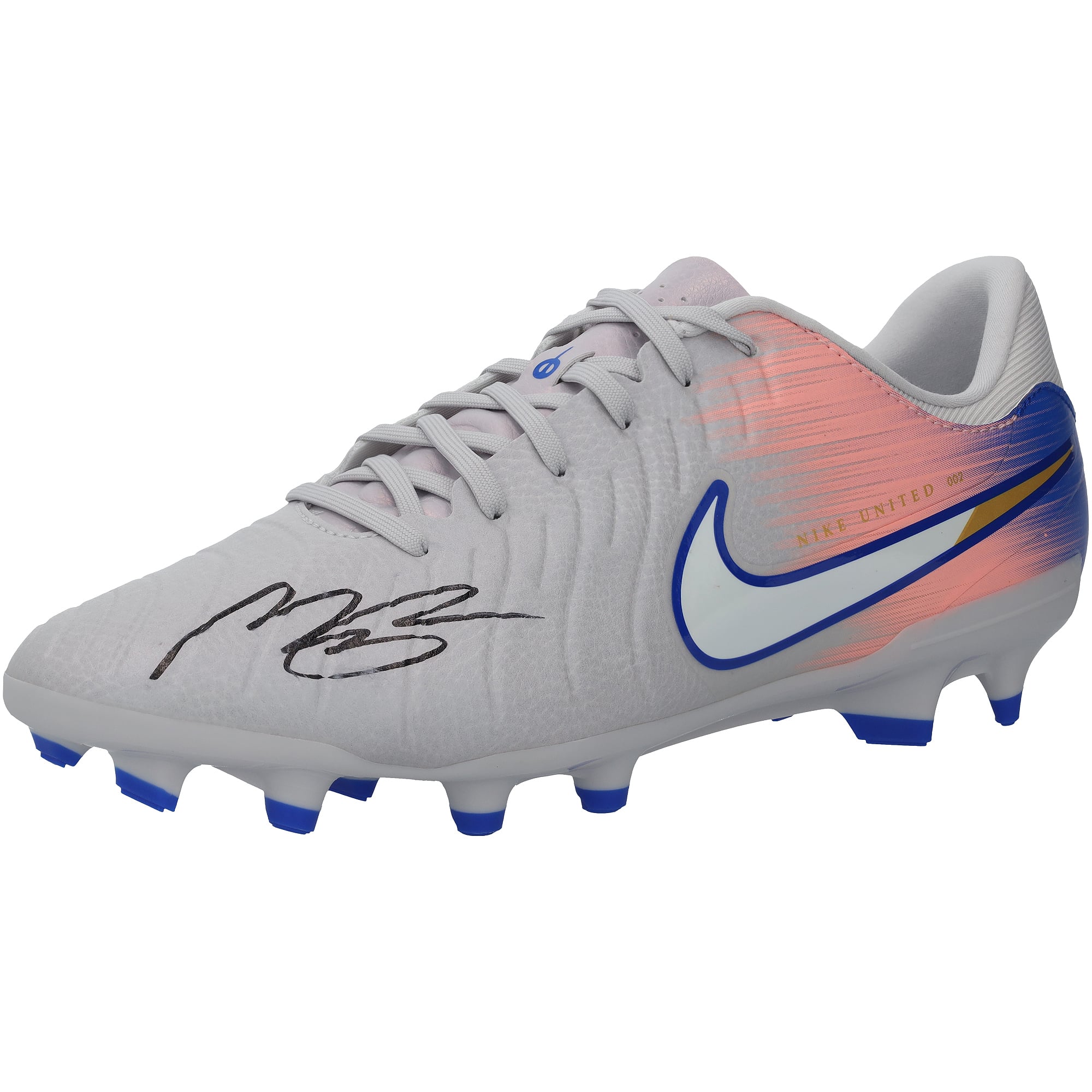 Moisés Caicedo Chelsea Autographed Blue/Pink Nike Tiempo Legend 10 Soccer Cleat
