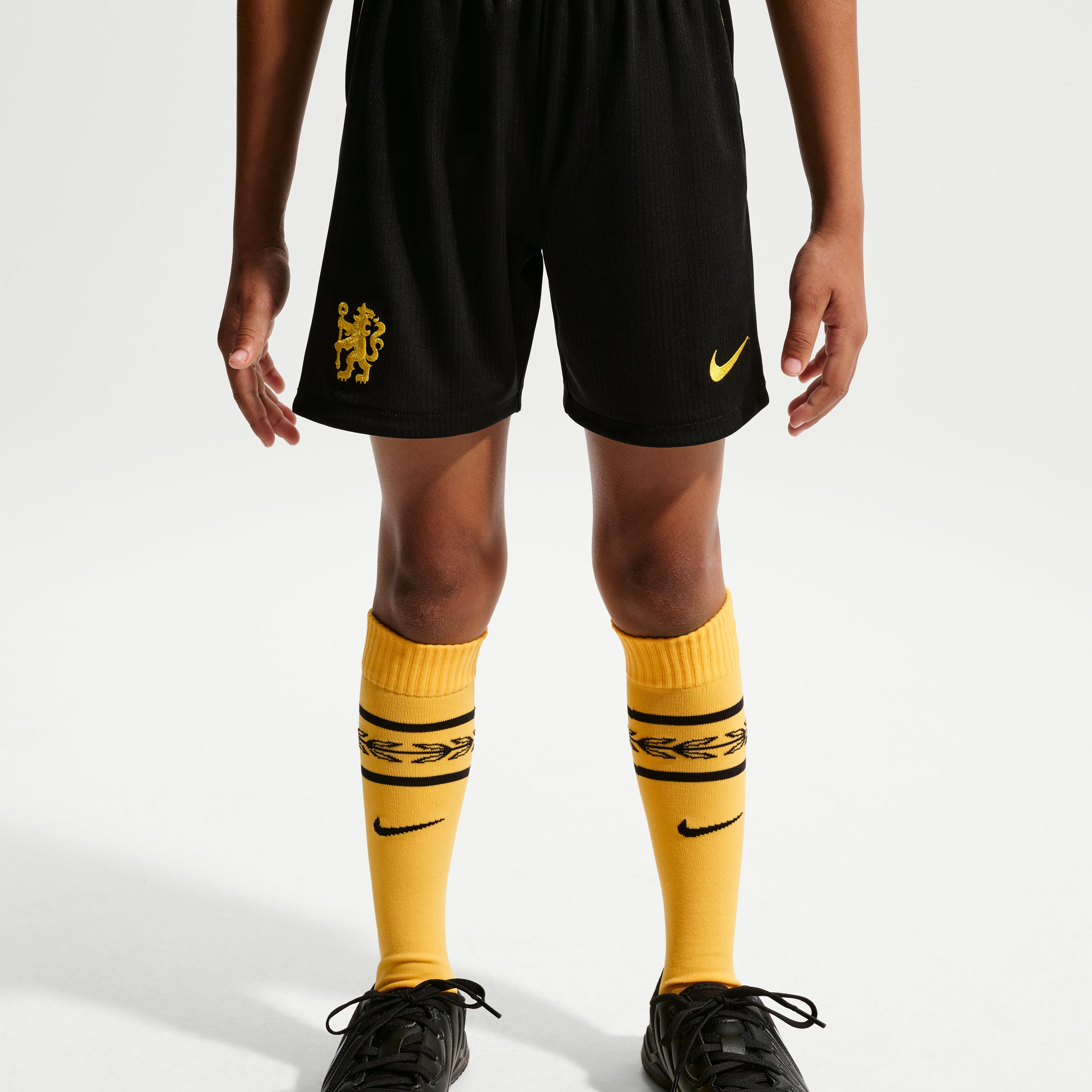 Ensemble réplique du maillot extérieur Nike Chelsea noir pour enfants d'âge préscolaire (saison 2026/27).