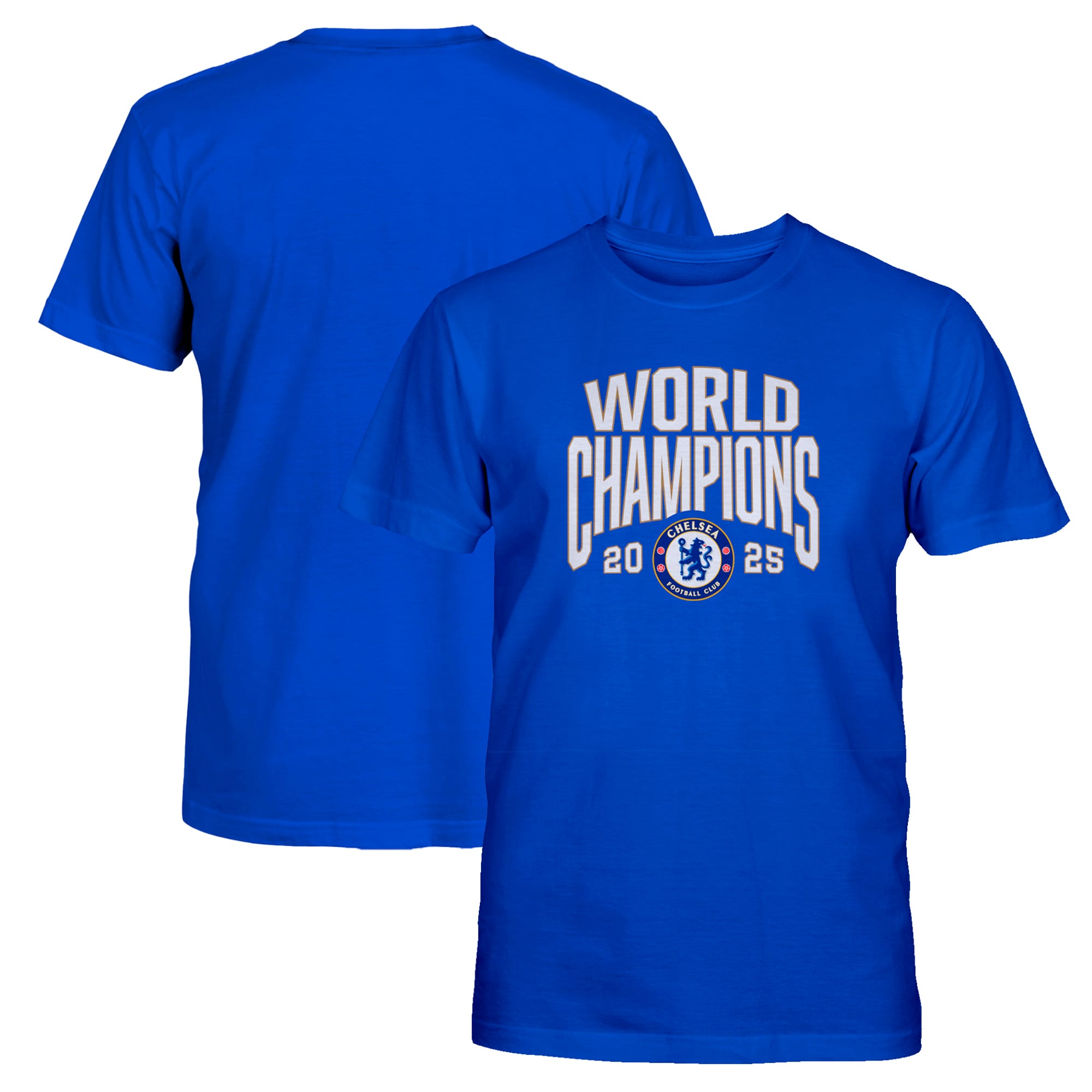 T-shirt bleu Chelsea Champions du monde pour jeunes 1863FC
