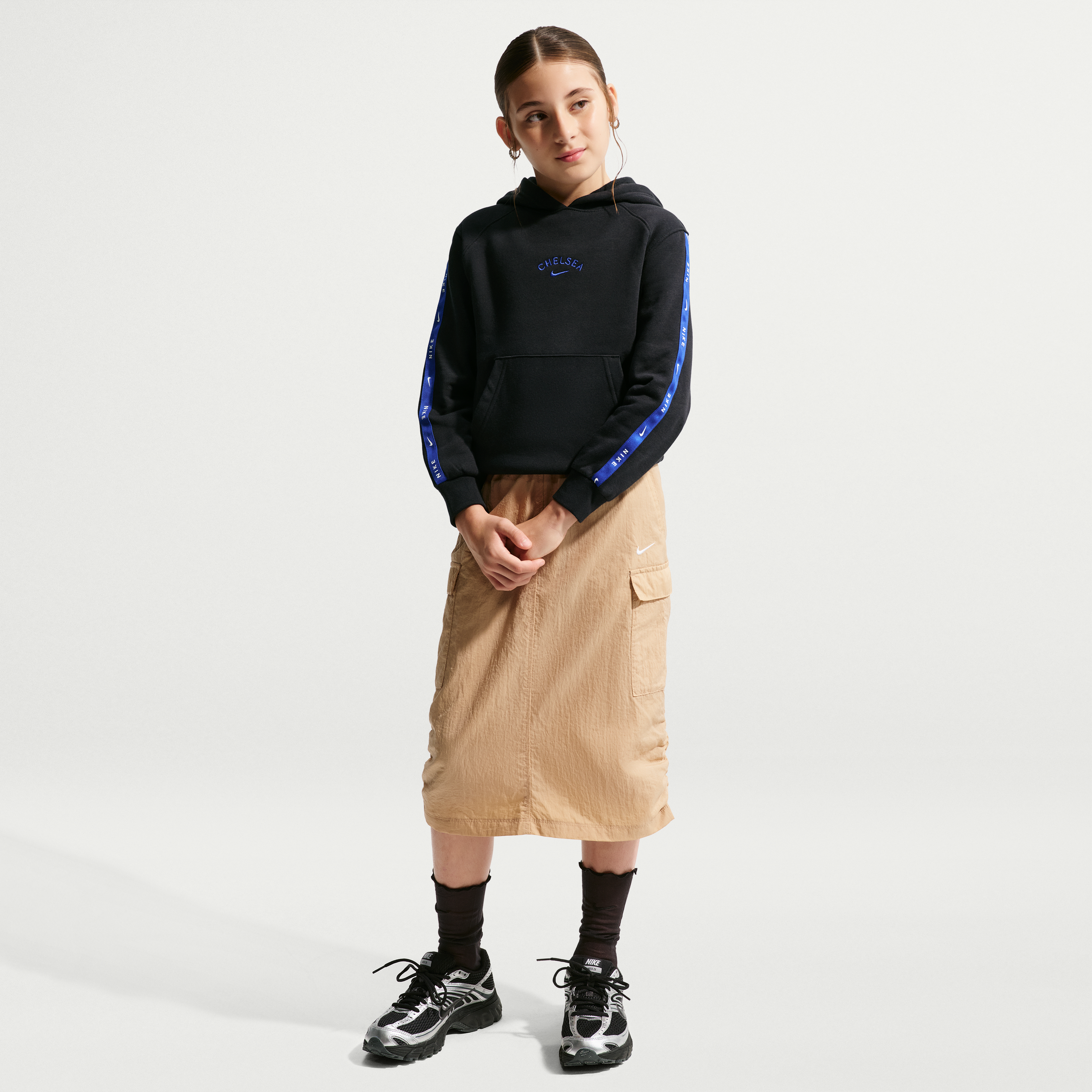 Sweat à capuche polaire noir Nike Chelsea Club pour enfant