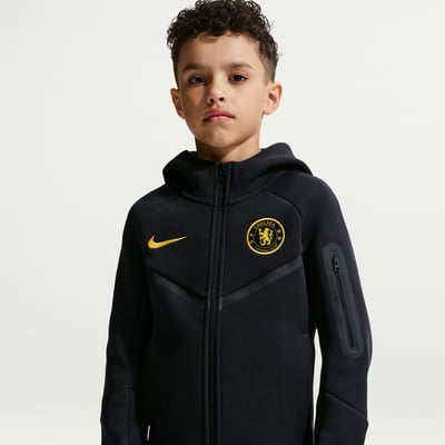 Veste à capuche zippée Nike Tech Fleece Chelsea Youth - Noire
