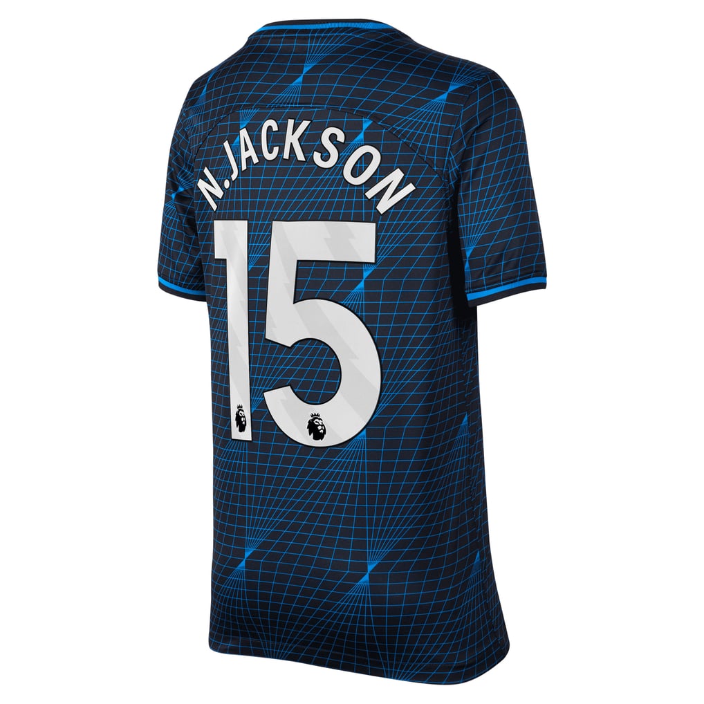 Youth Nike Nicolas Jackson Navy Chelsea 2023/24 Away Stadium 