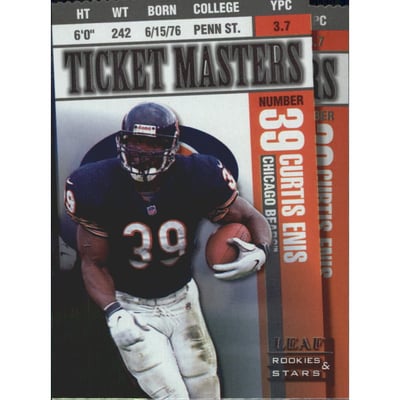 1998 Leaf Rookies and Stars Ticket Masters Die Cuts #18 Curtis Enis/Curtis Conway