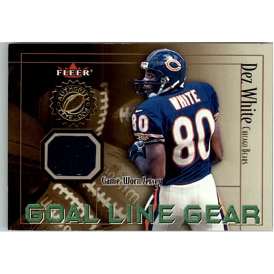 2001 Fleer Authority Goal Line Gear #60 Dez White JSY