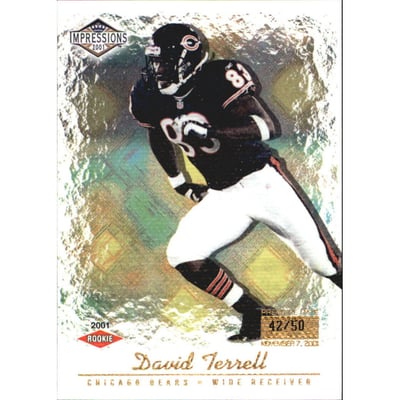 2001 Pacific Impressions Premiere Date #160 David Terrell