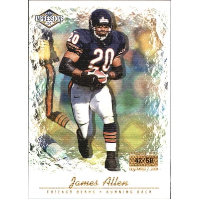 2001 Pacific Impressions Premiere Date #25 James Allen