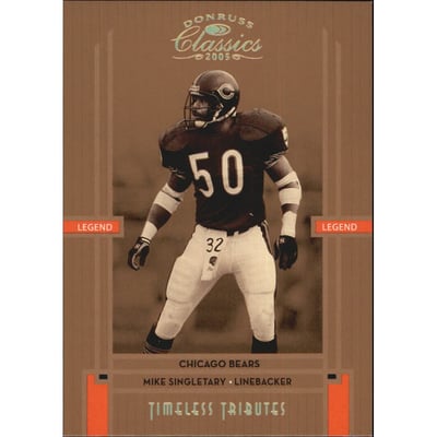 2005 Donruss Classics Timeless Tributes Bronze #105 Mike Singletary
