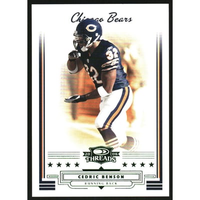 2006 Donruss Threads Retail Green #147 Cedric Benson