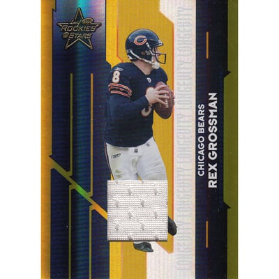 2006 Leaf Rookies and Stars Materials Longevity Gold #20 Rex Grossman
