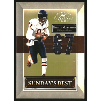 2007 Donruss Classics Sunday's Best Jerseys Jersey Numbers #13 Muhsin Muhammad/87