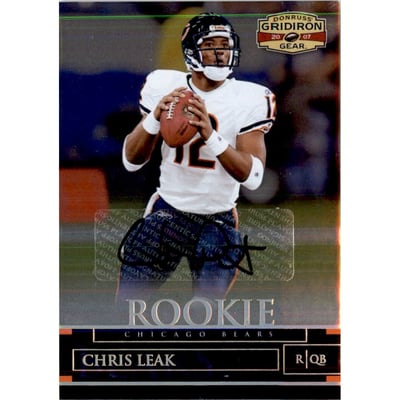 2007 Donruss Gridiron Gear Autographs Gold Holofoil #118 Chris Leak/100