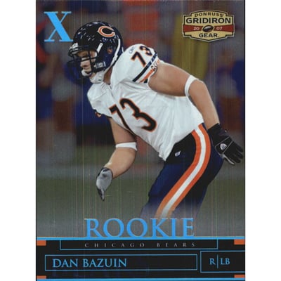 2007 Donruss Gridiron Gear Platinum Holofoil X's #122 Dan Bazuin