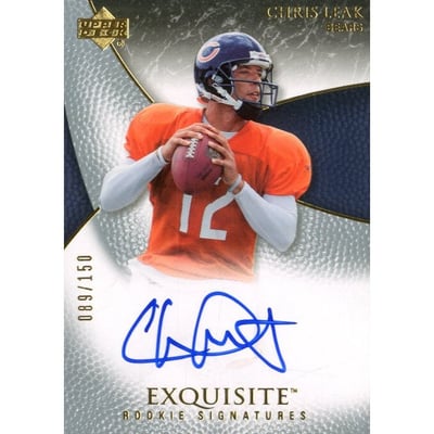 2007 Exquisite Collection #68 Chris Leak AU RC