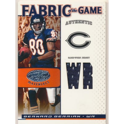 2007 Leaf Certified Materials Fabric of the Game Position #8 Bernard Berrian
