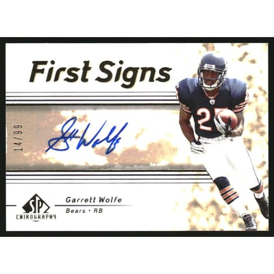 2007 SP Chirography First Signs Gold #FSGW Garrett Wolfe