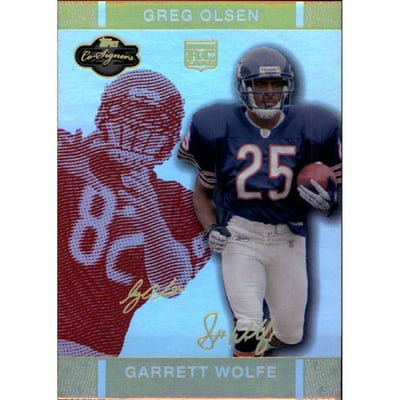 2007 Topps Co-Signers Changing Faces Hologold Red #71A Garrett Wolfe/Greg Olsen