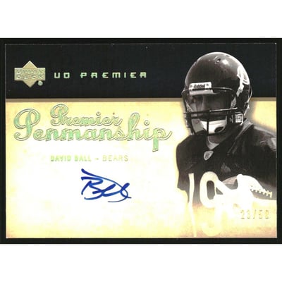 2007 Upper Deck Premier Penmanship Autographs Gold Holofoil #PPBA David Ball/50