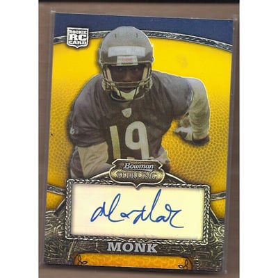 2008 Bowman Sterling Gold Rookie Autographs #138 Marcus Monk/1050