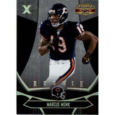 2008 Donruss Gridiron Gear Gold Holofoil X's #163 Marcus Monk