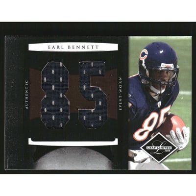2008 Leaf Limited Rookie Jumbo Jerseys Jersey Number #8 Earl Bennett