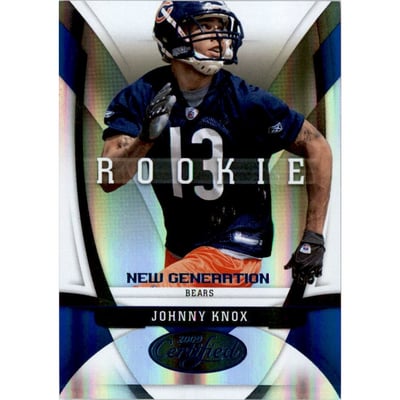 2009 Certified Mirror Blue #168 Johnny Knox