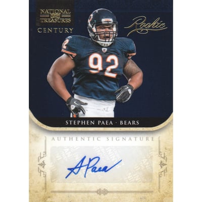 2011 Playoff National Treasures Century Gold Signature #287 Stephen Paea/49