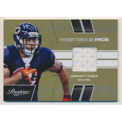 2011 Prestige Prestigious Pros Materials Gold #31 Johnny Knox