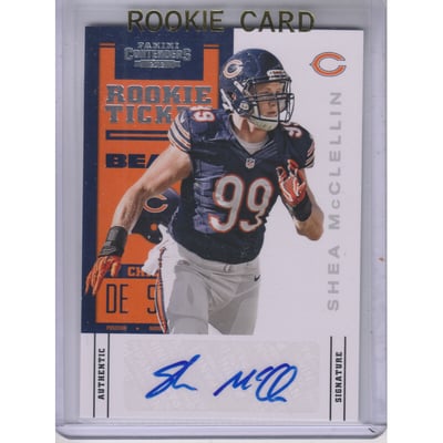2012 Panini Contenders #184A Shea McClellin AU RC/(running pose)