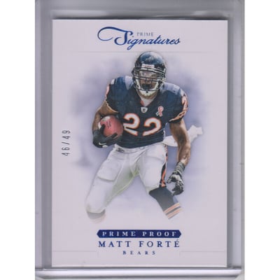 2012 Prime Signatures Prime Proof Blue #63 Matt Forte