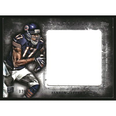 2012 Topps Inception Rookie Relics Jumbo Swatch #JRAJ Alshon Jeffery/169