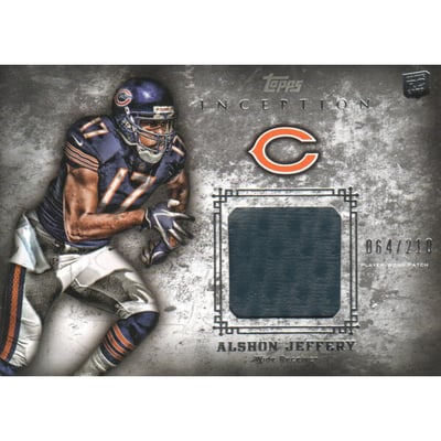 2012 Topps Inception Rookie Relics Patch #RPAJ Alshon Jeffery