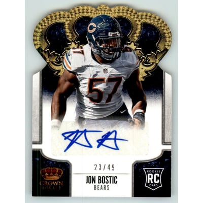 2013 Crown Royale Rookie Signatures Gold #149 Jon Bostic