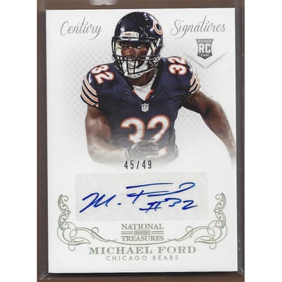 2013 Panini National Treasures Century Gold #313 Michael Ford AU