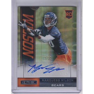 2013 Rookies and Stars Rookie Autographs Team Logo Holofoil #164 Marquess Wilson