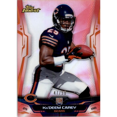 2014 Finest Red Refractors #129 Ka'Deem Carey