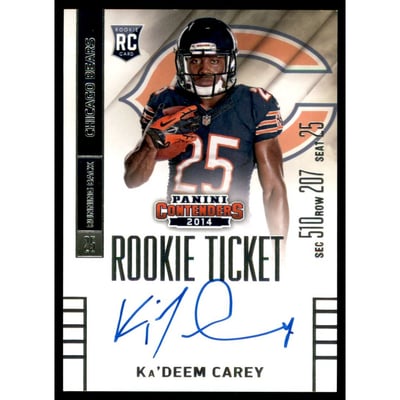 2014 Panini Contenders #223B Ka'Deem Carey AU SP/looking straight)