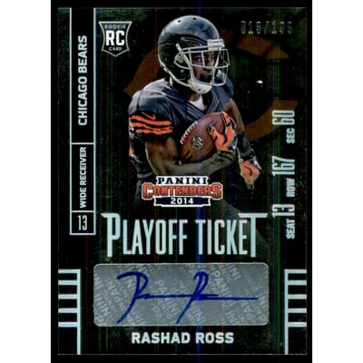 2014 Panini Contenders Playoff Ticket #193B Rashad Ross AU