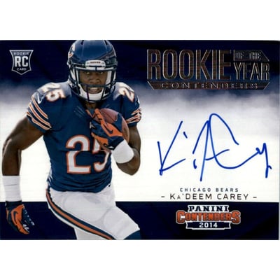 2014 Panini Contenders ROY Contenders Autographs #ROYKC Ka'Deem Carey