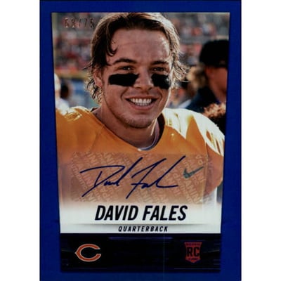 2014 Panini Hot Rookies Rookie Signatures Blue #359 David Fales/75
