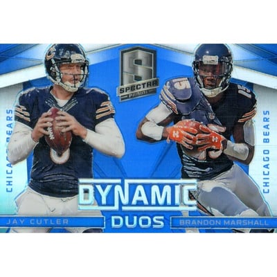 2014 Panini Spectra Dynamic Duos Prizms Blue #10 Brandon Marshall/Jay Cutler