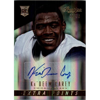 2014 Prestige Extra Points Gold Autographs #256 Ka'Deem Carey/50