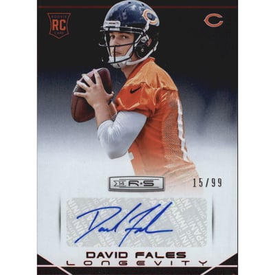 2014 Rookies and Stars Rookie Autographs Longevity Ruby #127 David Fales/99